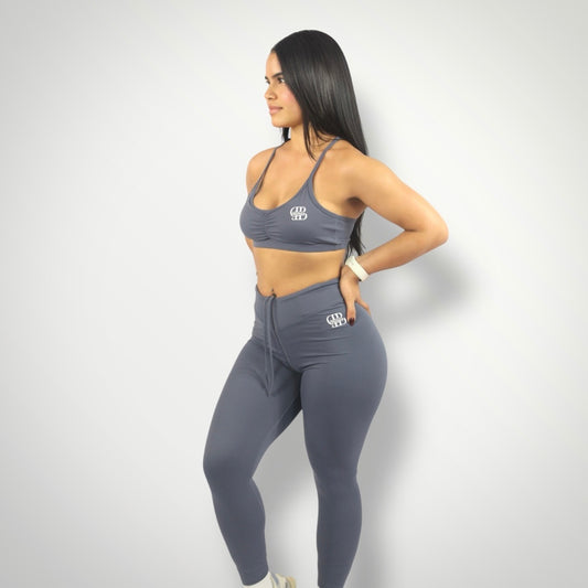 Padded Strappy Sport bra yoga/high waist activewear scrunch butt flared leggings