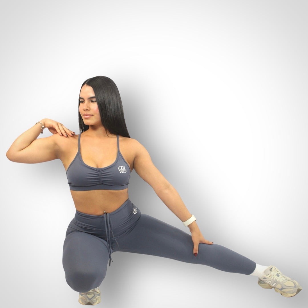 Padded Strappy Sport bra yoga/high waist activewear scrunch butt flared leggings